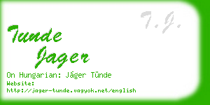 tunde jager business card